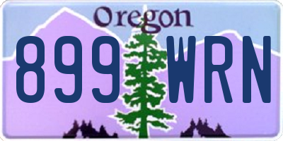OR license plate 899WRN