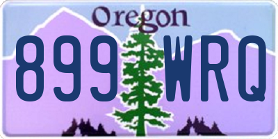 OR license plate 899WRQ