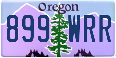 OR license plate 899WRR