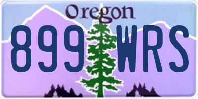 OR license plate 899WRS