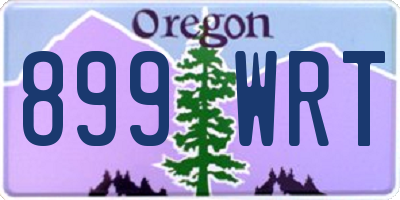 OR license plate 899WRT