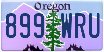 OR license plate 899WRU