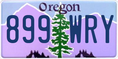 OR license plate 899WRY