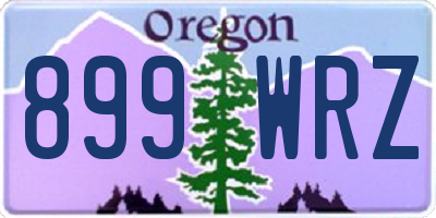OR license plate 899WRZ