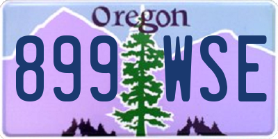 OR license plate 899WSE
