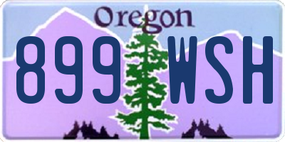 OR license plate 899WSH
