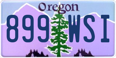 OR license plate 899WSI