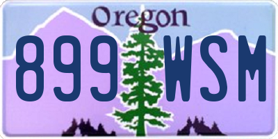 OR license plate 899WSM