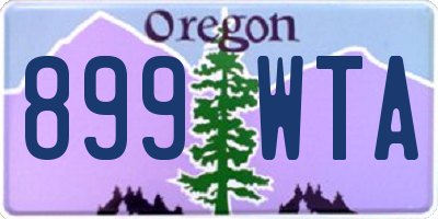 OR license plate 899WTA