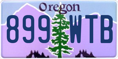 OR license plate 899WTB