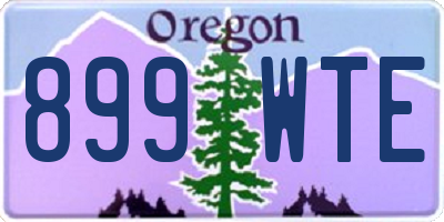 OR license plate 899WTE
