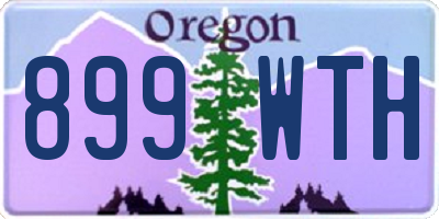 OR license plate 899WTH