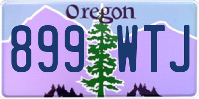 OR license plate 899WTJ