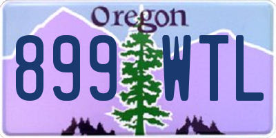 OR license plate 899WTL