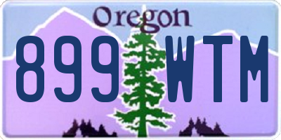 OR license plate 899WTM