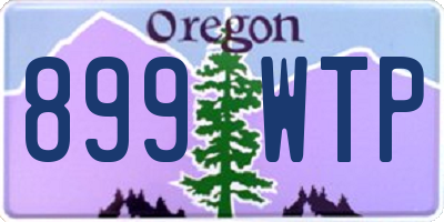 OR license plate 899WTP