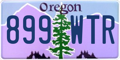 OR license plate 899WTR