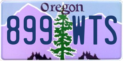 OR license plate 899WTS