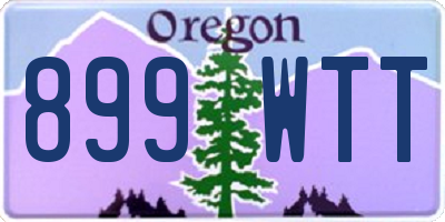 OR license plate 899WTT