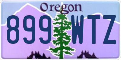 OR license plate 899WTZ