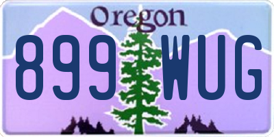 OR license plate 899WUG