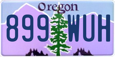 OR license plate 899WUH