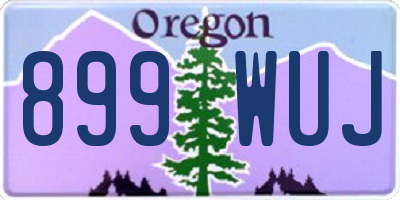OR license plate 899WUJ