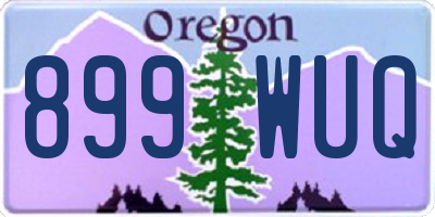 OR license plate 899WUQ