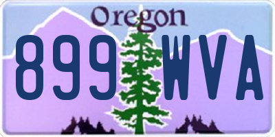 OR license plate 899WVA