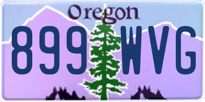 OR license plate 899WVG