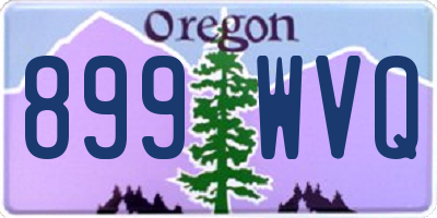 OR license plate 899WVQ