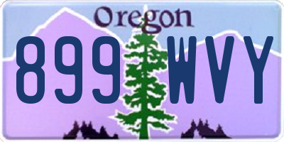 OR license plate 899WVY