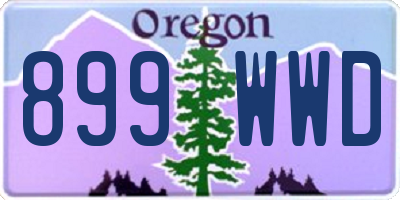 OR license plate 899WWD