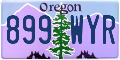 OR license plate 899WYR