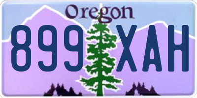 OR license plate 899XAH