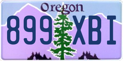 OR license plate 899XBI