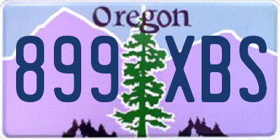 OR license plate 899XBS