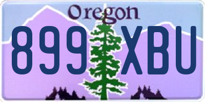 OR license plate 899XBU
