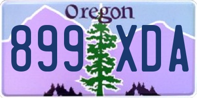 OR license plate 899XDA