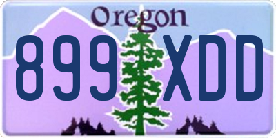 OR license plate 899XDD