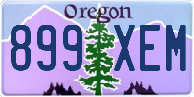 OR license plate 899XEM