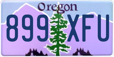 OR license plate 899XFU
