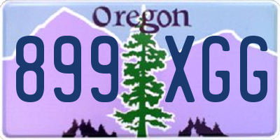 OR license plate 899XGG