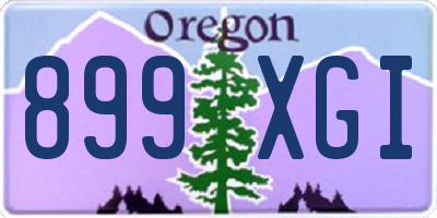 OR license plate 899XGI