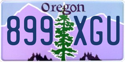 OR license plate 899XGU