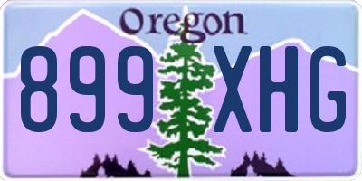 OR license plate 899XHG