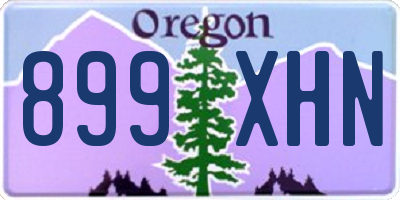 OR license plate 899XHN