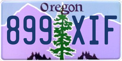 OR license plate 899XIF