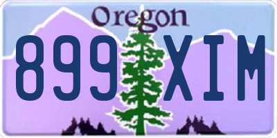 OR license plate 899XIM