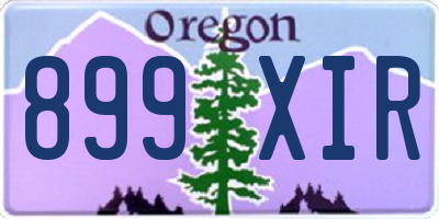 OR license plate 899XIR